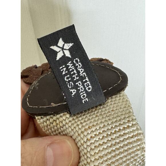 Brighton Brown Woven Leather Suspenders With Button Hooks One Size USA - Picture 6 of 9